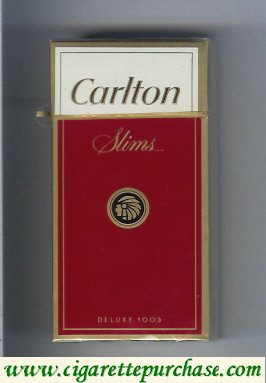 Carlton Slims 100's cigarettes hard box red